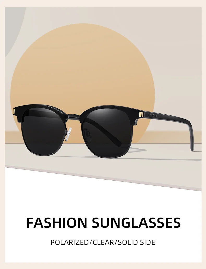 BARCUR Women Sun Glasses Men Sunglasses Polarized Shades Female Oculos lunette de soleil femme