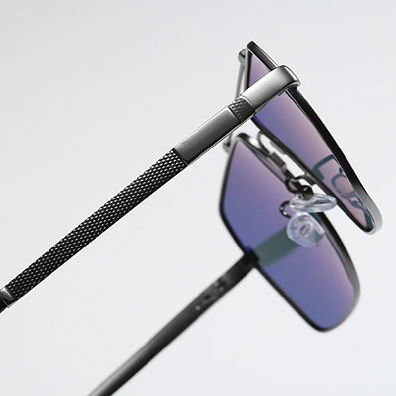 BARCUR Brand Design Titanium Alloy Frame Sunglasses Polarized Men Sun Glasses Women Pilot Eyewear Mirror Shades UV400