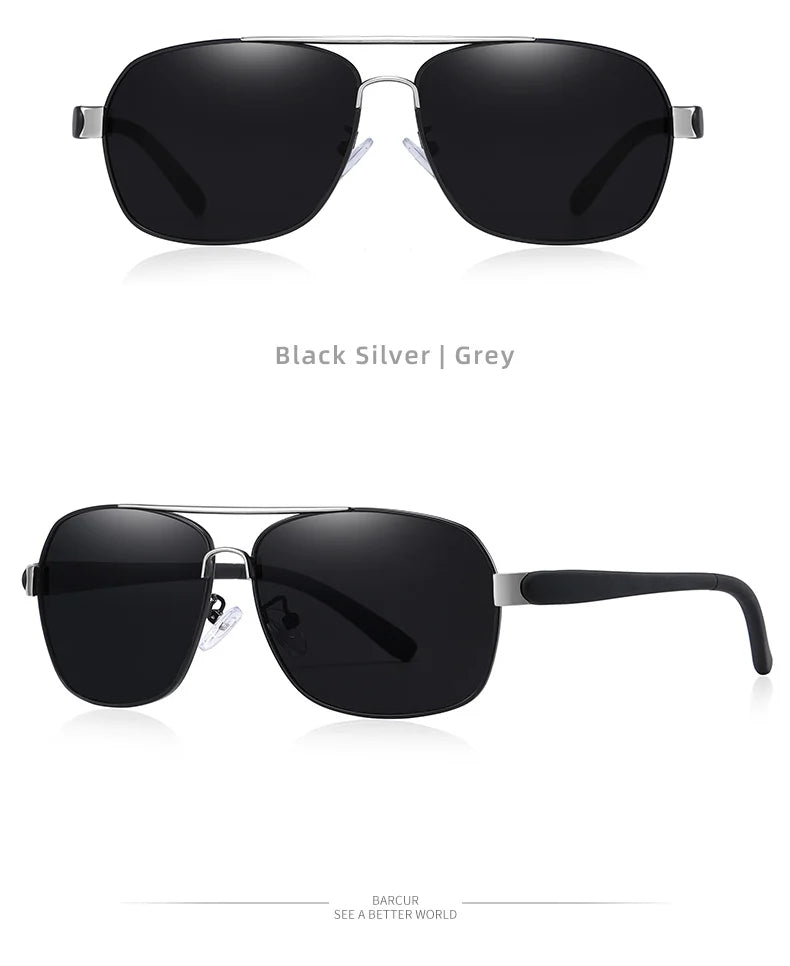 BARCUR Polarized Men Sun Glasses For Driving Durable Sunglasses Eyewear UV400 Gafas Oculos De Sol