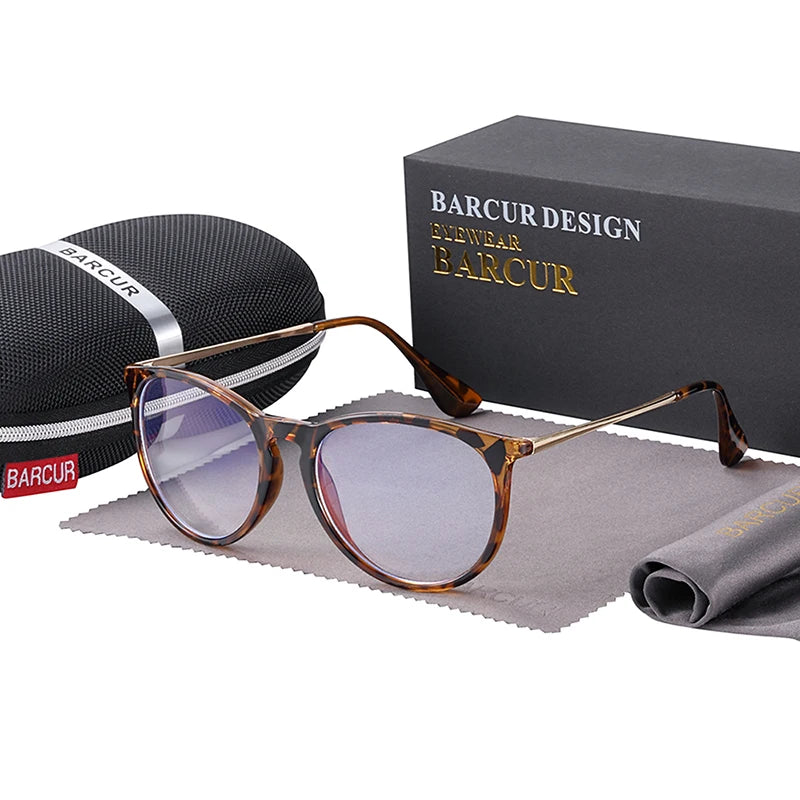BARCUR Anti Blue Light Computer Glasses Frame Men Glass Frames Women Trend Styles Brand Optical Reading