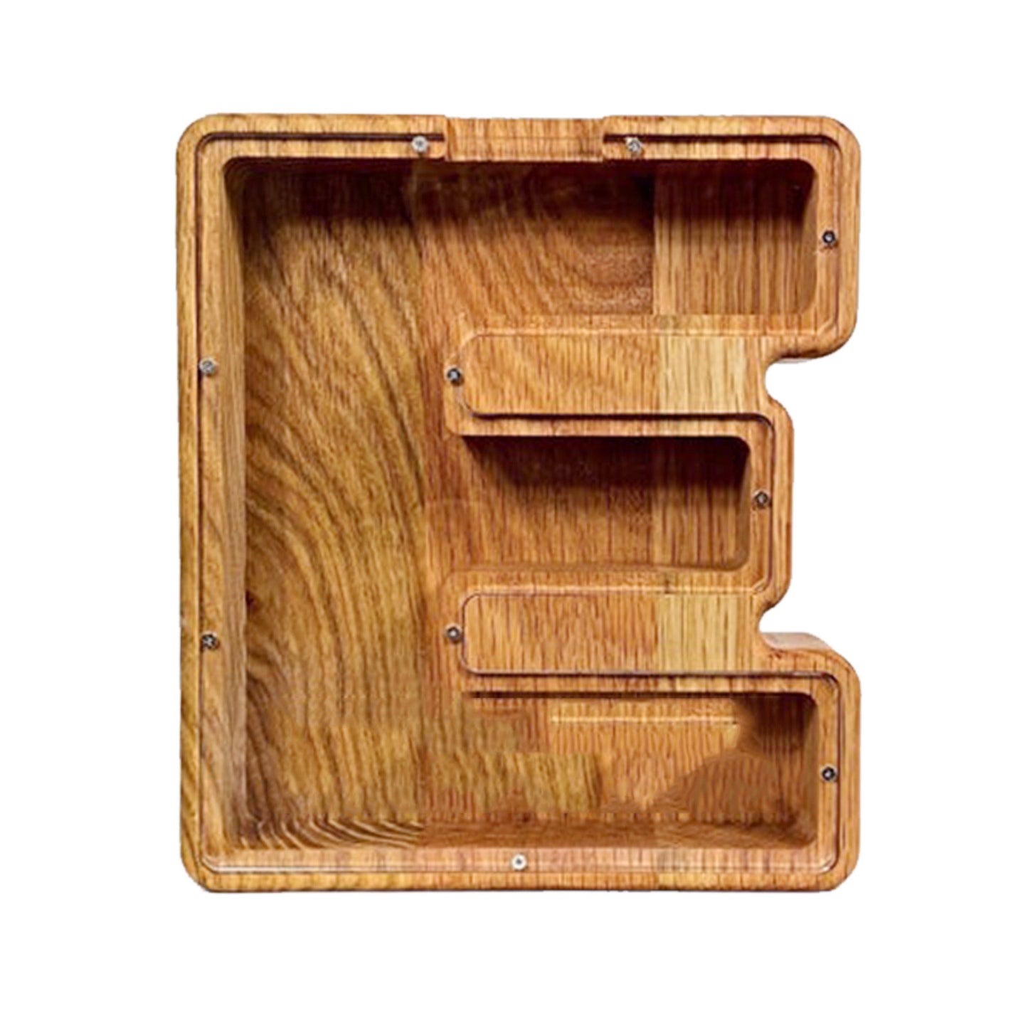 Nordic Wooden Letter Piggy Bank – Handmade Alphabet Coin Box (A–Z)