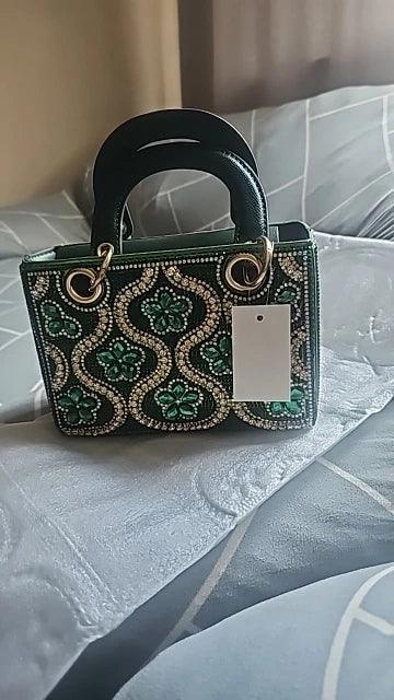Women's Luxury Rhinestone Evening Bag – Handmade Shoulder & Crossbody Party Clutch