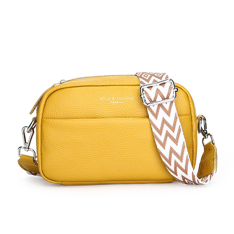 Small Genuine Leather Shoulder Bag – Cowhide Crossbody | GrabliWorld