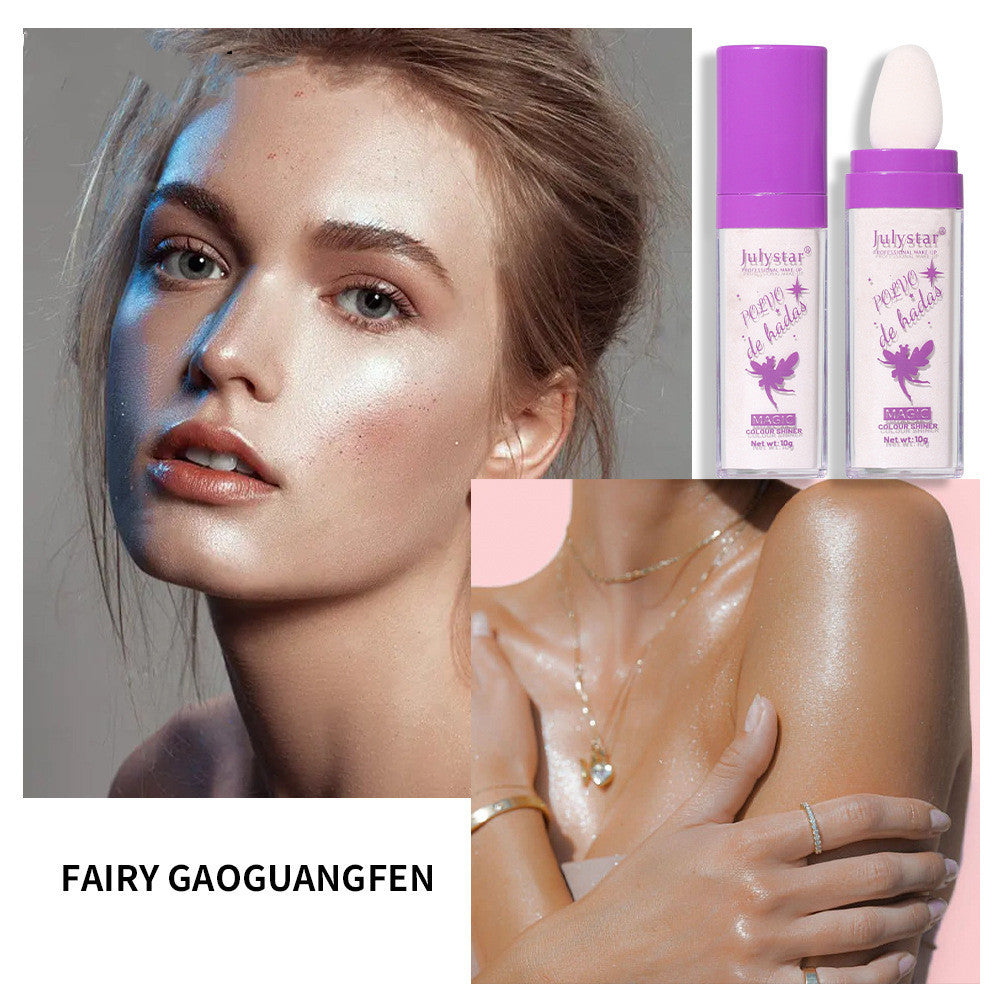 Puff Highlighter Powder – Long-Lasting Glow with Sponge Tip Applicator (3 Shades)