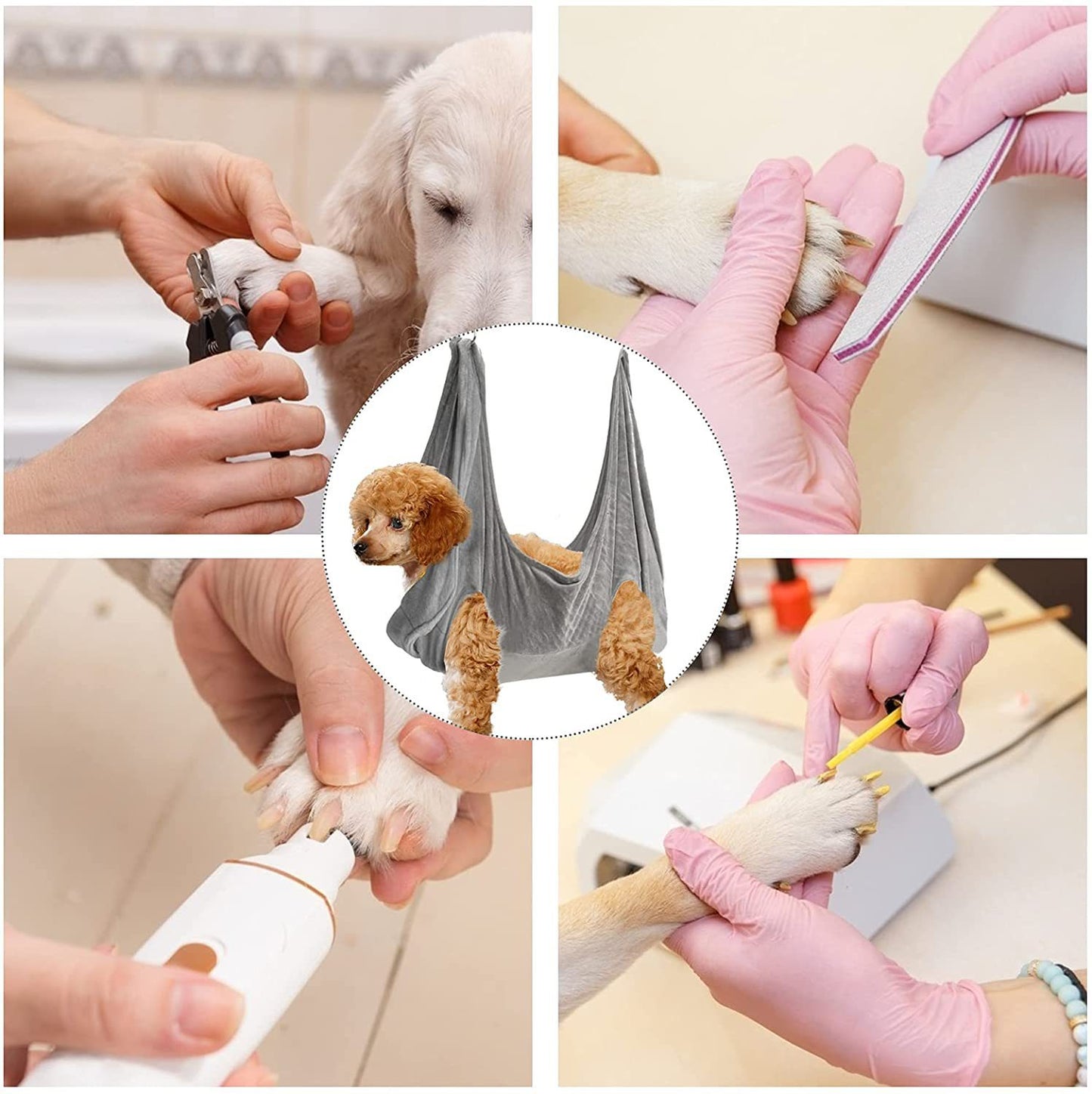 Multifunctional Dog Grooming Hammock – Nail Trimming & Bathing Aid