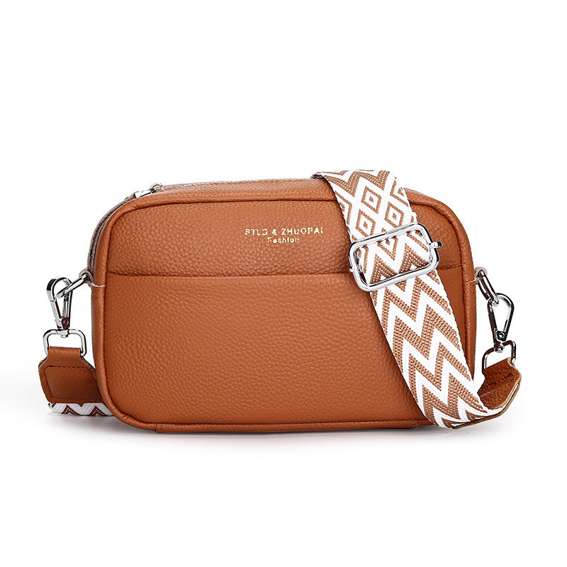 Small Genuine Leather Shoulder Bag – Cowhide Crossbody | GrabliWorld