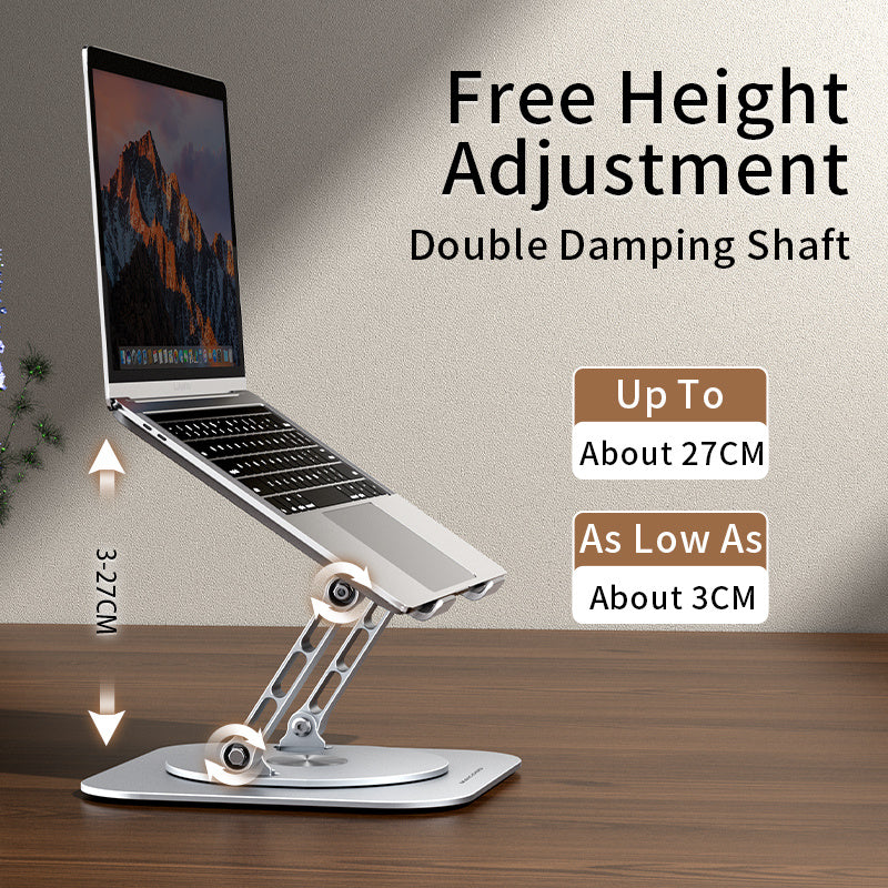 LS652 Adjustable Aluminum Laptop Stand – Ergonomic Double Pole Support (Fits 11–17.3”)