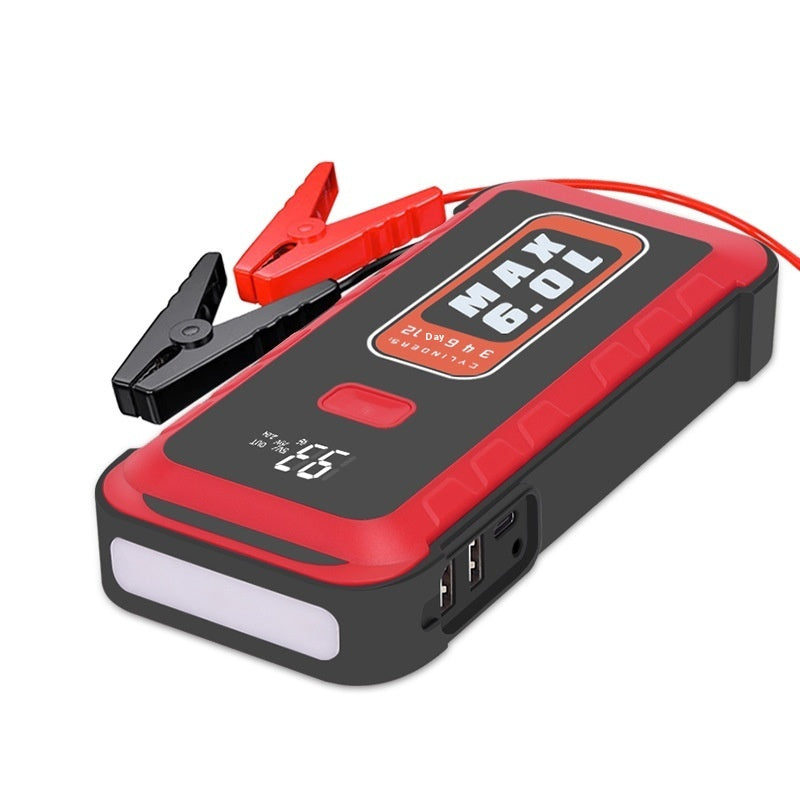 25800mAh Car Emergency Jump Starter – 2500A Peak, Dual USB, SOS Light & Optional Air Pump