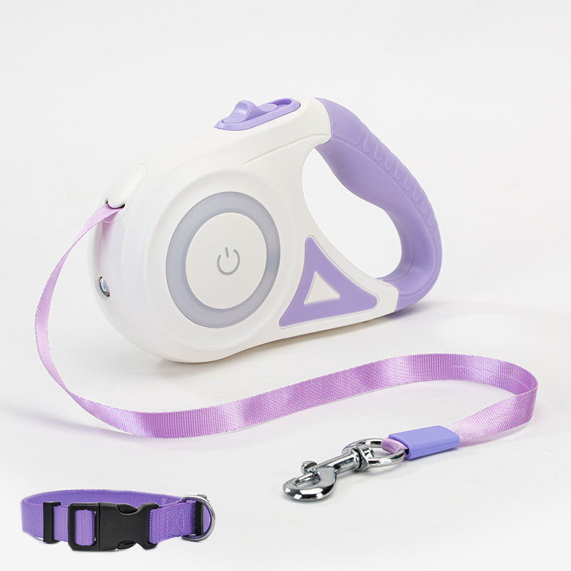 Dog Leash Retractable Leash and Dog Collar – Automatic Pet Traction Rope for Small & Medium Dogs