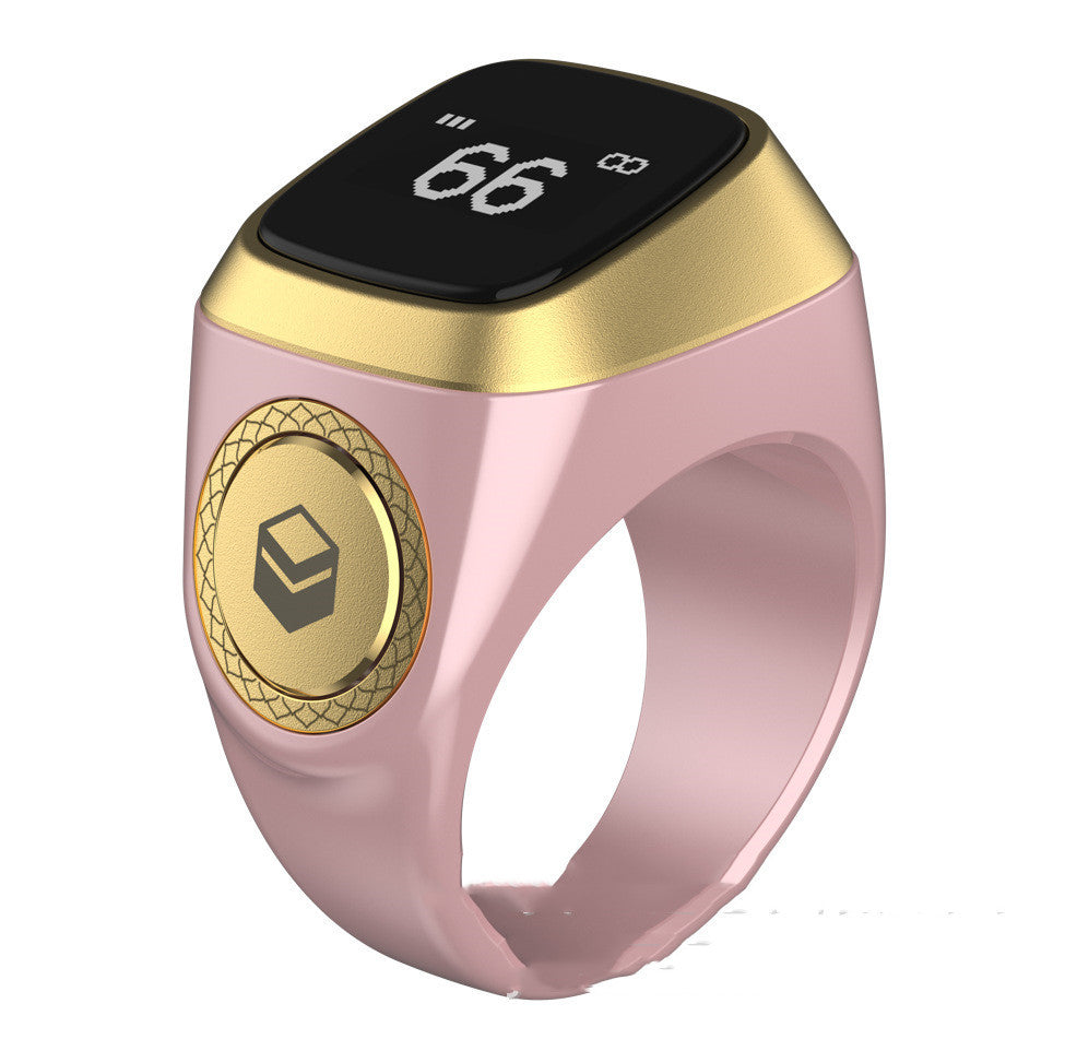 iQIBLA Smart Zikr Ring – Bluetooth Tasbih Counter with OLED Display & Prayer Time Reminder