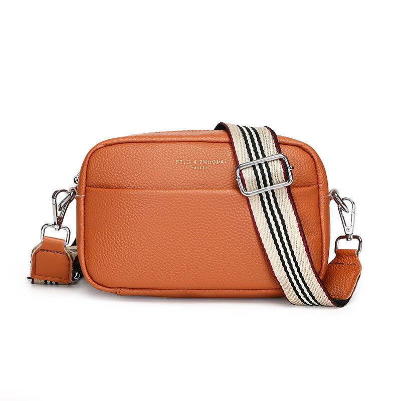 Small Genuine Leather Shoulder Bag – Cowhide Crossbody | GrabliWorld