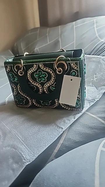 Women's Luxury Rhinestone Evening Bag – Handmade Shoulder & Crossbody Party Clutch