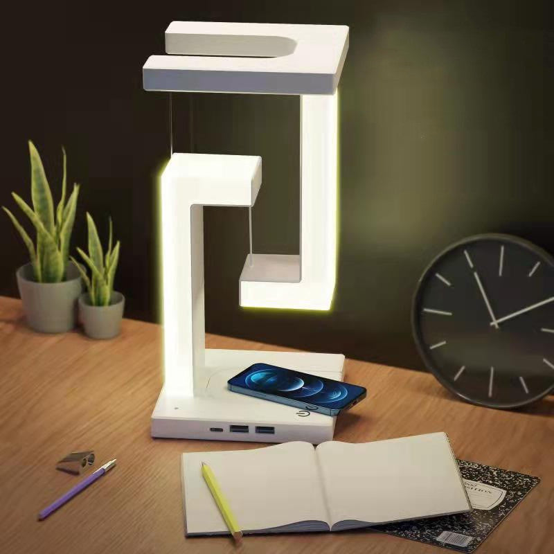 Creative Smartphone Wireless Charging Suspension Table Lamp – Magnetic Floating Design