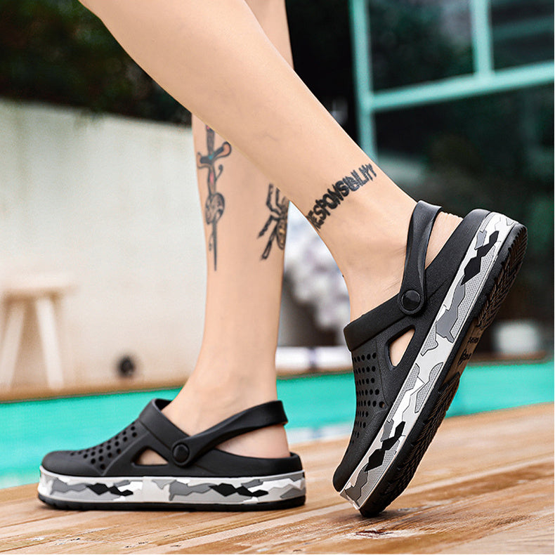 Men’s Summer Hole Shoes – Breathable Non-Slip Sandals | GrabliWorld