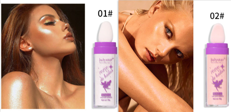 Puff Highlighter Powder – Long-Lasting Glow with Sponge Tip Applicator (3 Shades)