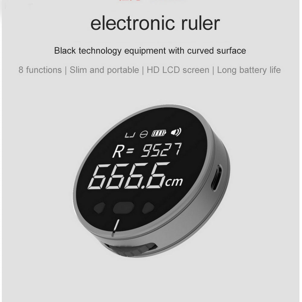 Ultra-Compact Digital Measuring Ruler – High-Precision LCD Electronic Tape (99m Range, 8-in-1)