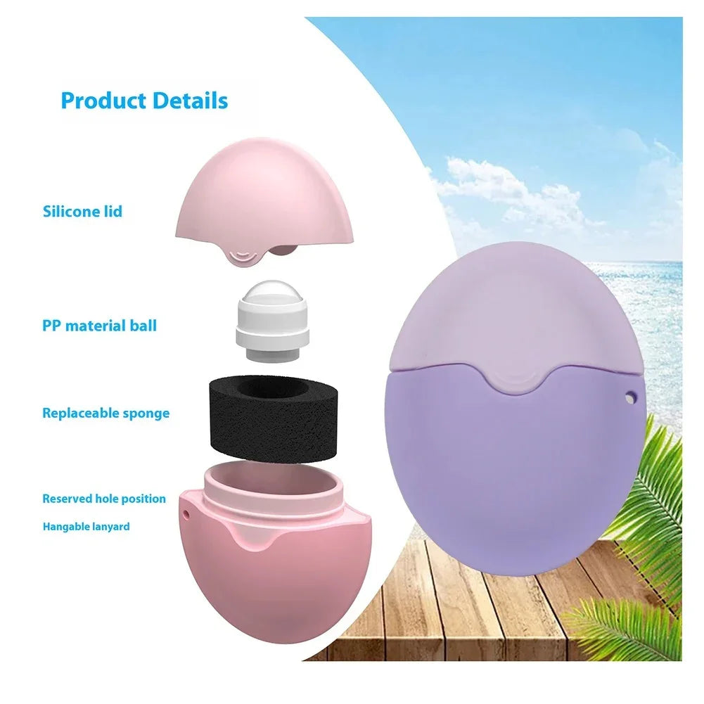 SunSwipe™ Refillable Silicone Roller Applicator – 55ml Portable Lotion & Sunscreen Dispenser