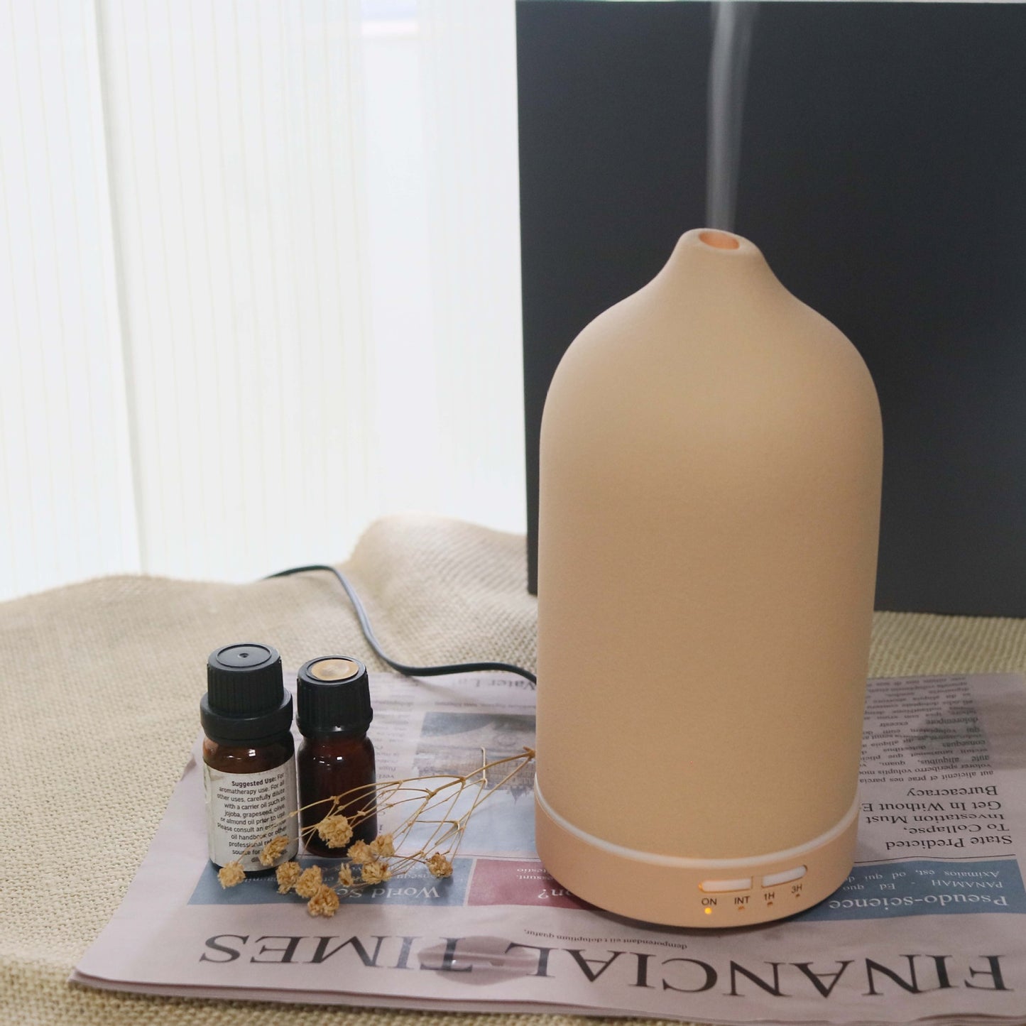 Air Humidifier Ceramic Aroma Diffuser – 5 Colors, 100ml Ultrasonic Essential Oil Diffuser