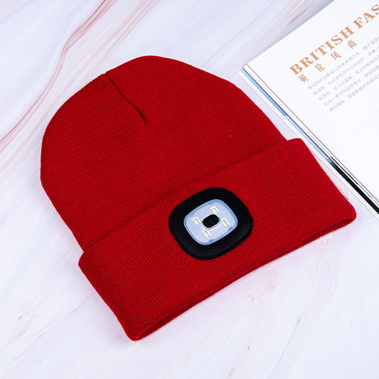 LED luminous knitted hat