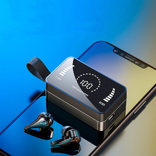 Bluetooth 5.0 Waterproof Stereo Earbuds with 3500mAh Charging Case & Mic