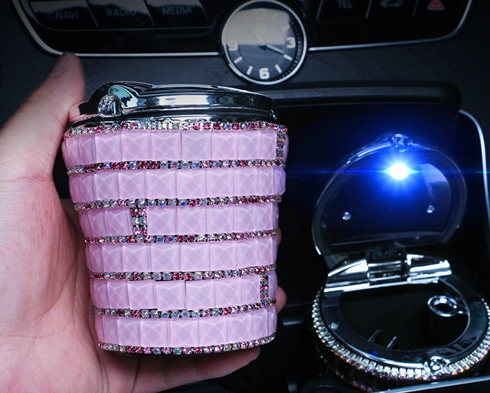 Tie Drill Car Ashtray – Decorative Crystal-Style Design for Car or Home