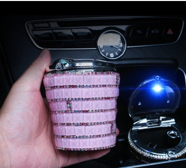 Tie Drill Car Ashtray – Decorative Crystal-Style Design for Car or Home