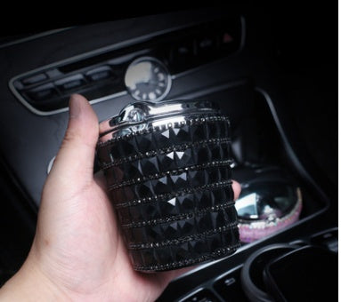 Tie Drill Car Ashtray – Decorative Crystal-Style Design for Car or Home