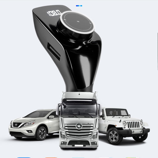 Car Bluetooth MP3 Player & Charger – OLED Screen, AUX & Hands-Free Calling