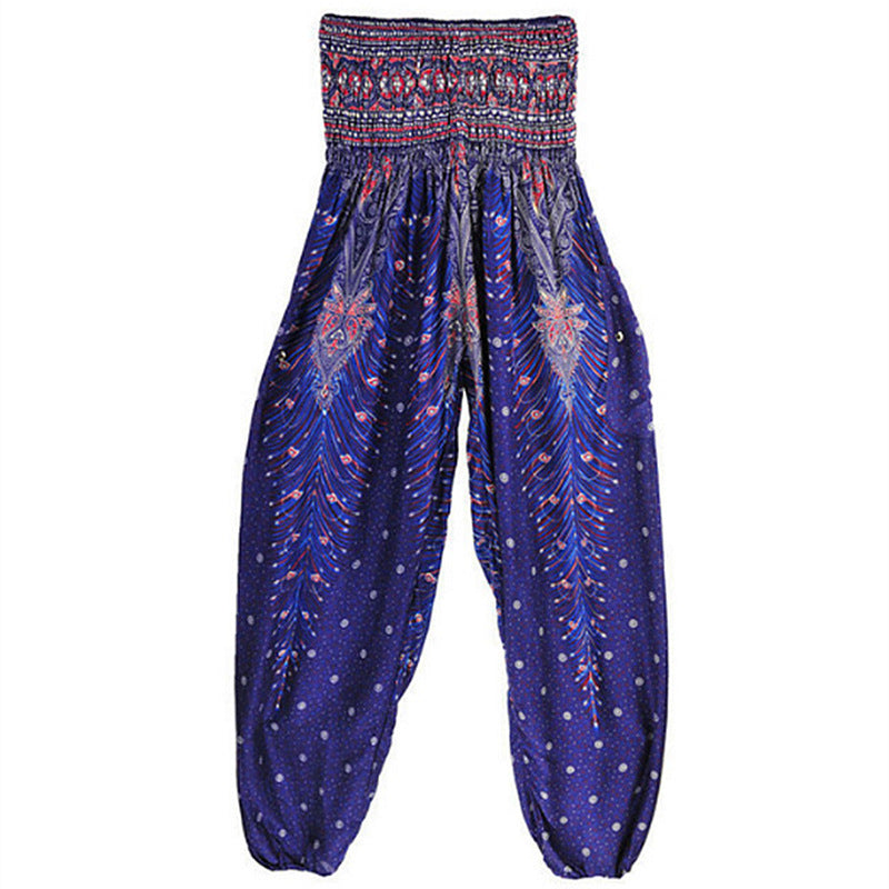 Peacock Yoga Pants Waist Pants
