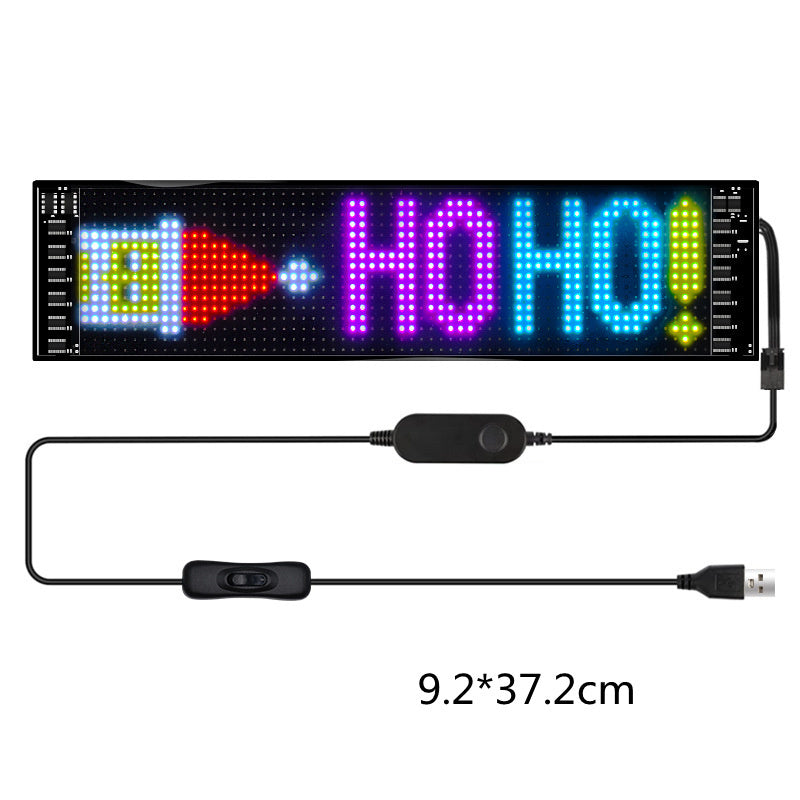 Programmable Car LED Sign Display – Custom Text & Animation (USB, App Controlled)