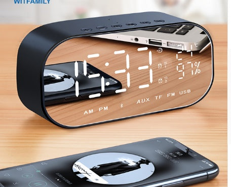 Wireless Bluetooth Low-Tone Speaker with Alarm Clock ,Humidity and Temprature