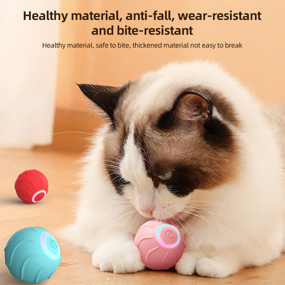 Interactive Automatic Bouncing Cat Toy Ball – USB Rechargeable Jumping Ball for Indoor Kittens & Cats