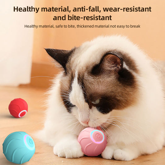 Interactive Automatic Bouncing Cat Toy Ball – USB Rechargeable Jumping Ball for Indoor Kittens & Cats