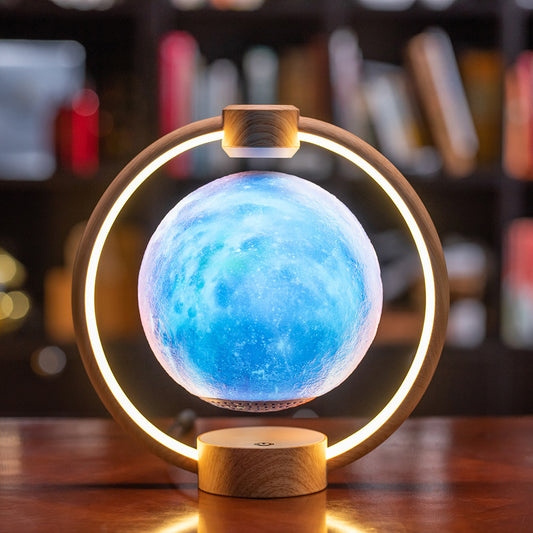 Maglev Moon Light Bluetooth 3D Stereo Speaker – Floating Colorful LED Moon Lamp