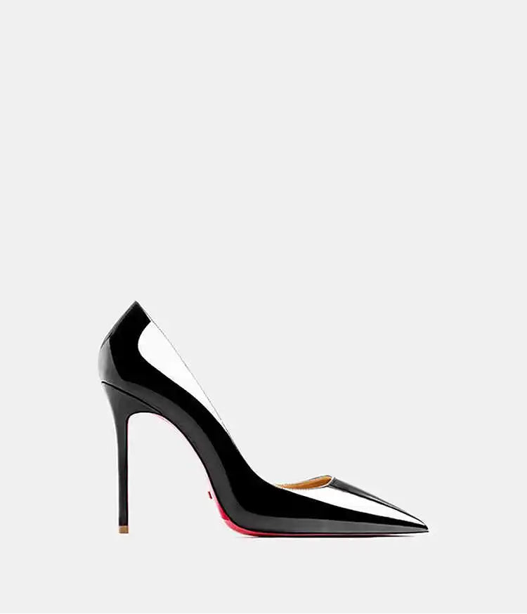 8cm (1) Women’s Patent Leather Pointed-Toe High Heels – 8cm Thin Heel