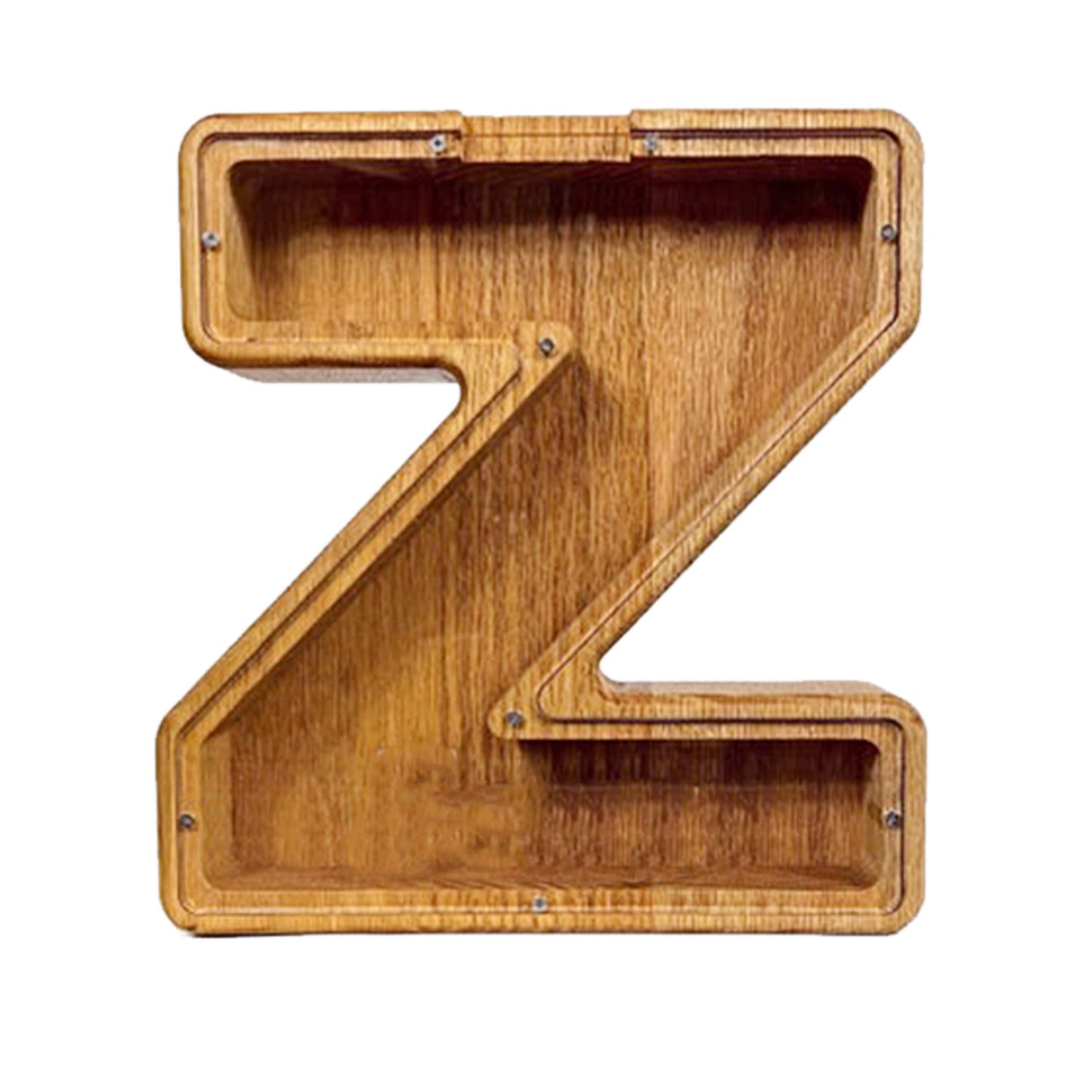 Nordic Wooden Letter Piggy Bank – Handmade Alphabet Coin Box (A–Z)
