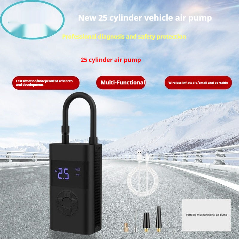 Portable Intelligent Electric Air Pump – 150 PSI, 4000mAh Battery, Lighting & USB Power Bank