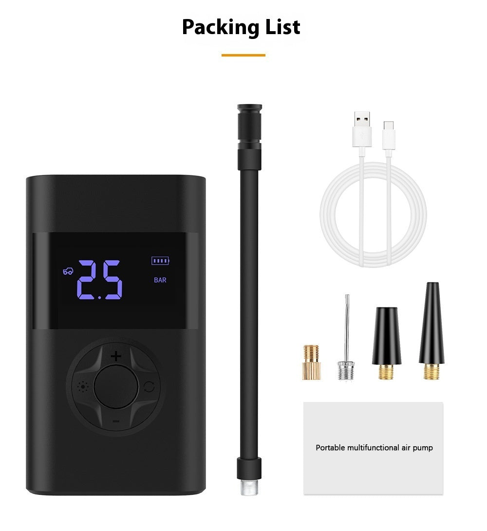 Portable Intelligent Electric Air Pump – 150 PSI, 4000mAh Battery, Lighting & USB Power Bank