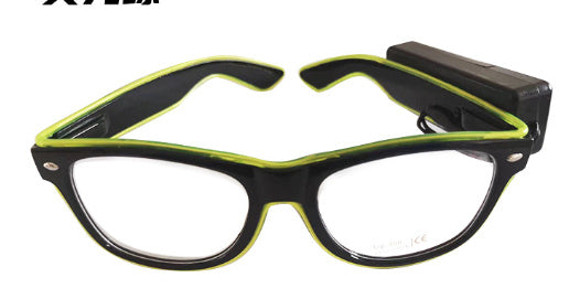 EL Luminous LED Party Glasses – Multicolor Flashing Light-Up Eyewear (Wired/Wireless)