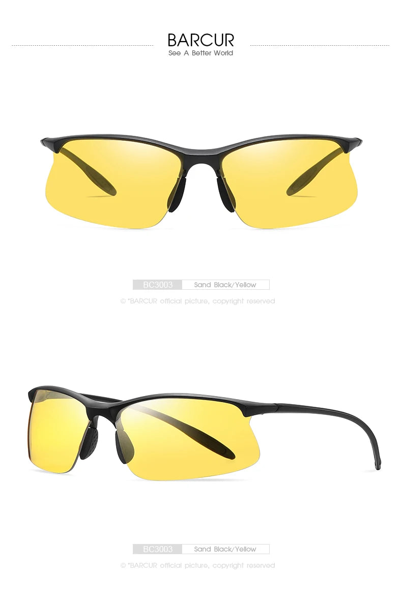 BARCUR Sports P-Cycling Sunglasses Male Polarized Sun Glasses for Men Women Utra Light Travel Fishing Eyewear Accessory Oculos