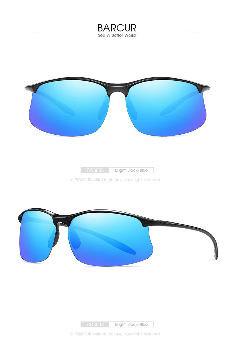 BARCUR Sports P-Cycling Sunglasses Male Polarized Sun Glasses for Men Women Utra Light Travel Fishing Eyewear Accessory Oculos