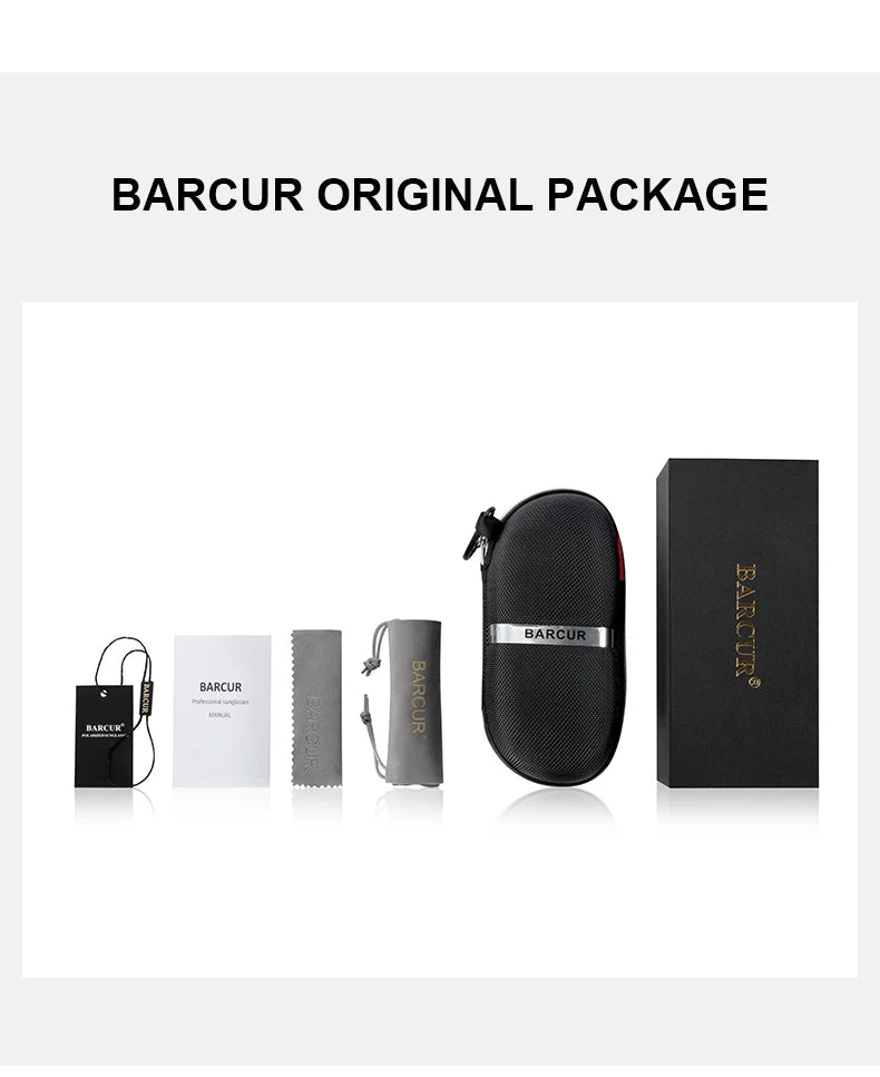 BARCUR Sports P-Cycling Sunglasses Male Polarized Sun Glasses for Men Women Utra Light Travel Fishing Eyewear Accessory Oculos