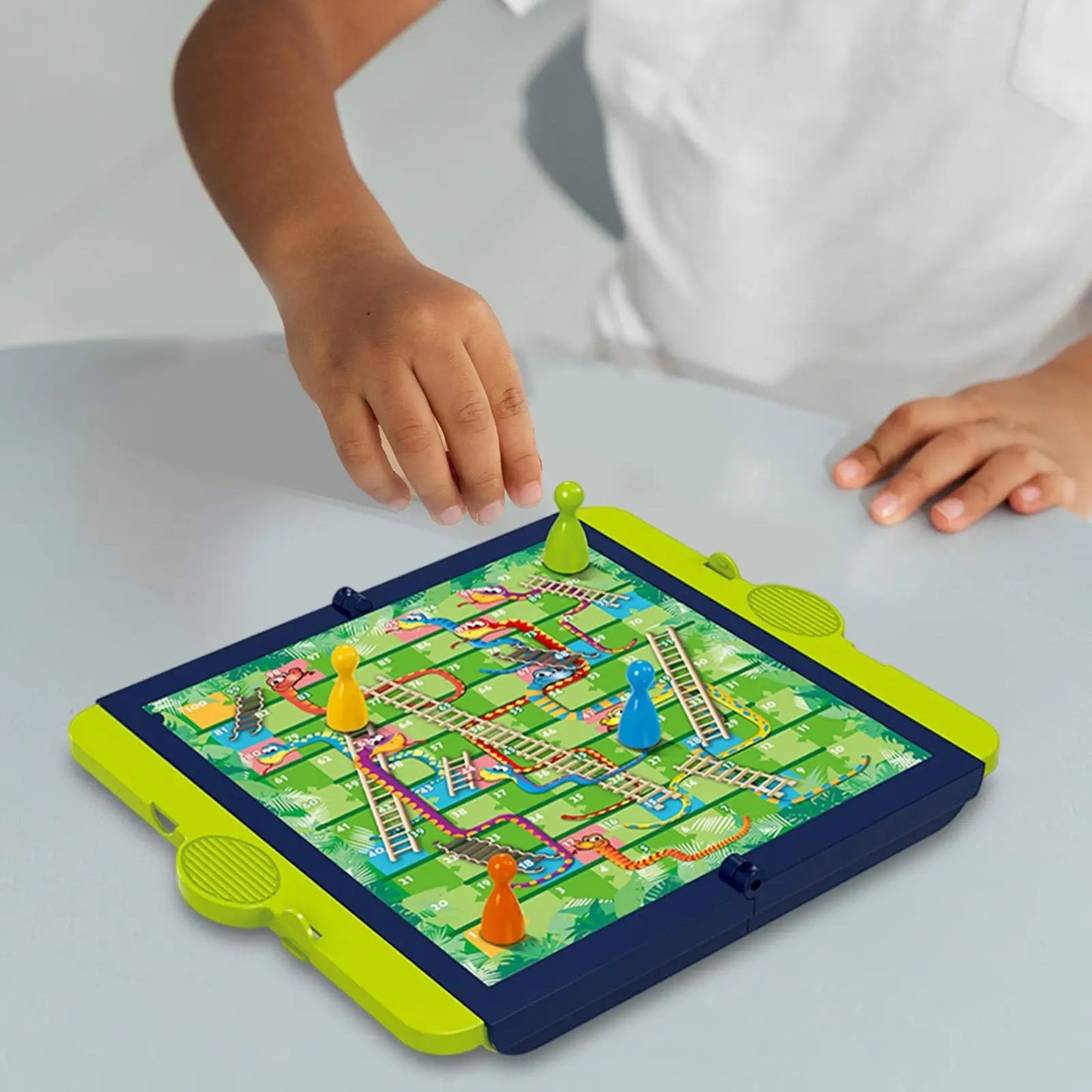 Board Game Ludo Set Parent Child Strategy Interaction with Foldable Board Travel Family Table Game for Kids Party/Social Game