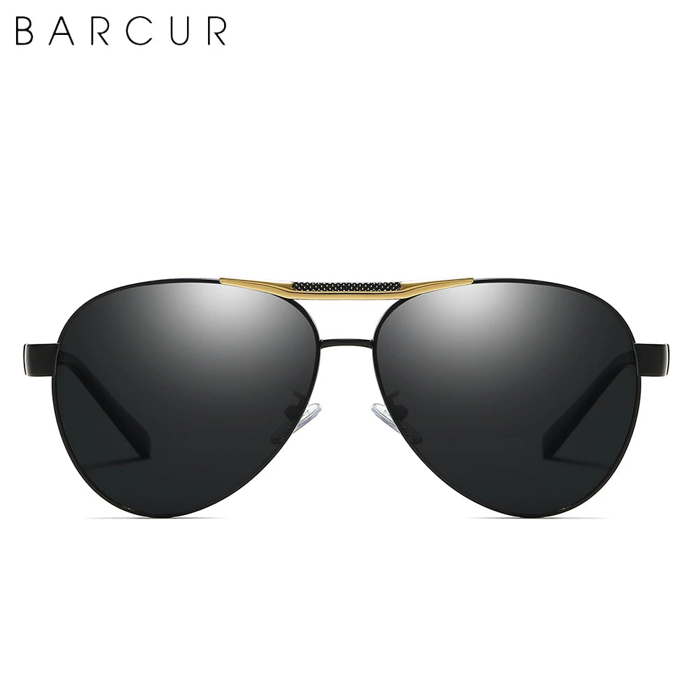 BARCUR Pilot Design Fashion Men Sunglasses Polarized Ladies Sun Glasses UV400 Protection Women Sun Glasses