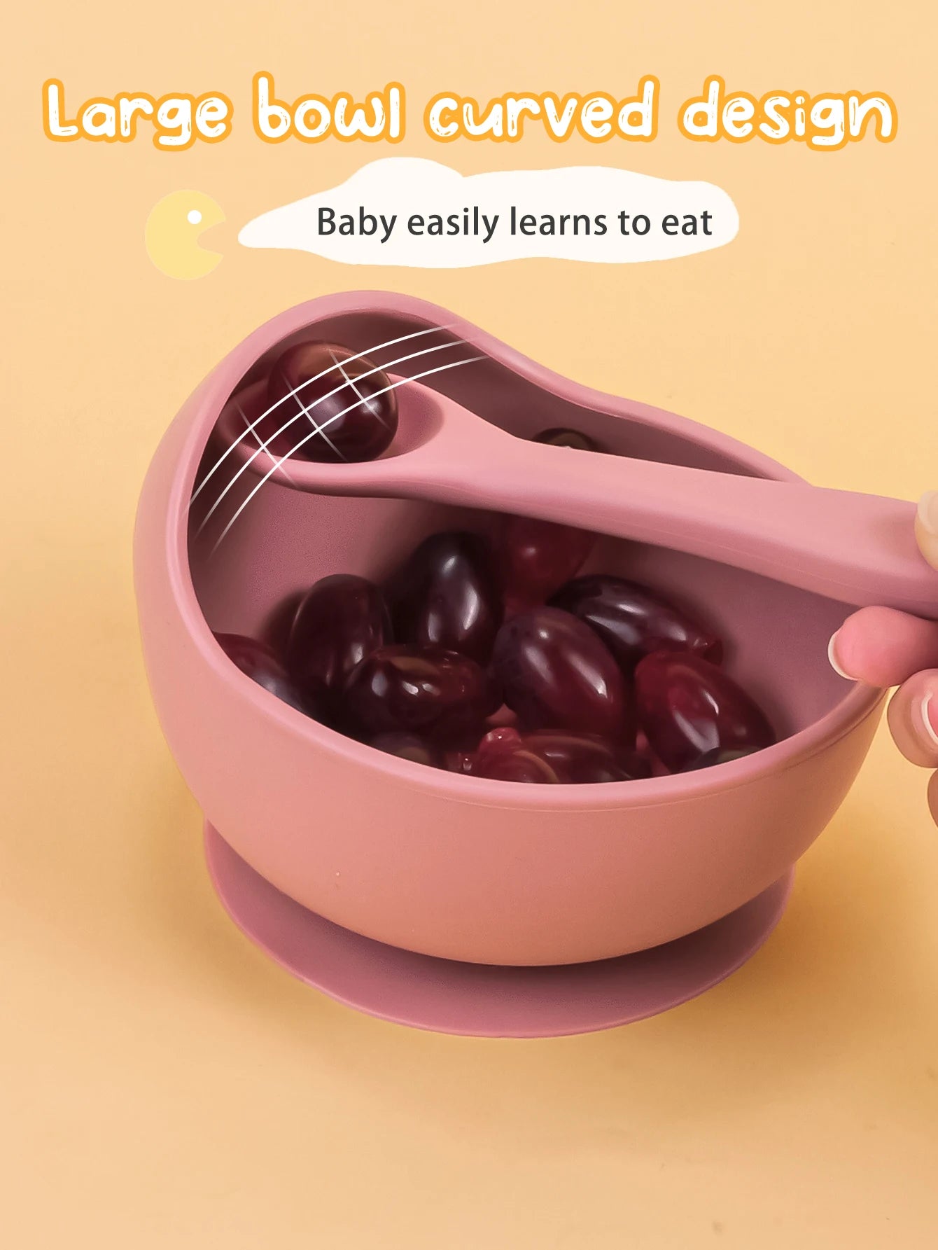2PCS/Set Silicone Baby Feeding Bowl Tableware for Kids Waterproof Suction Bowl With Spoon Children Dishes Kitchenware Baby Stuff