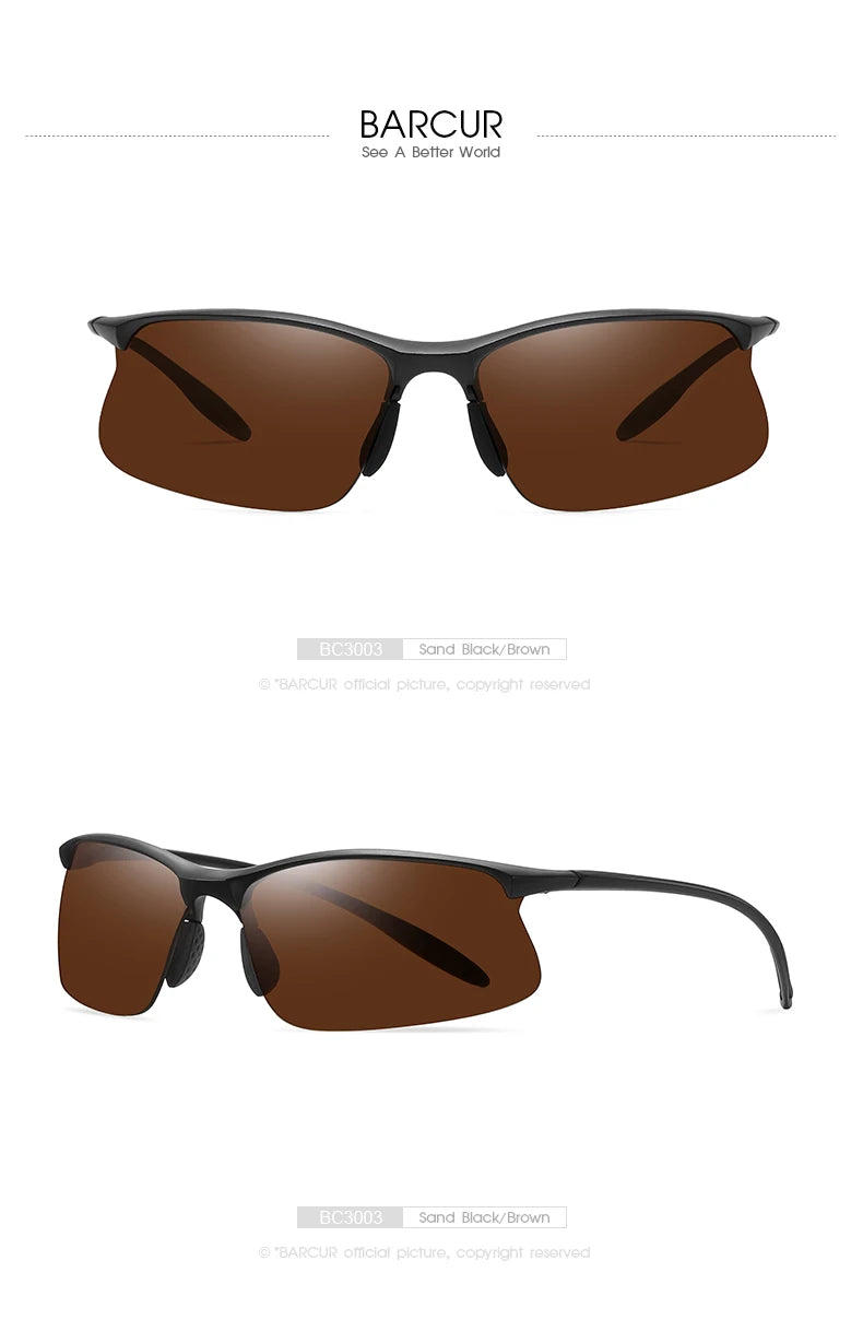 BARCUR Sports P-Cycling Sunglasses Male Polarized Sun Glasses for Men Women Utra Light Travel Fishing Eyewear Accessory Oculos