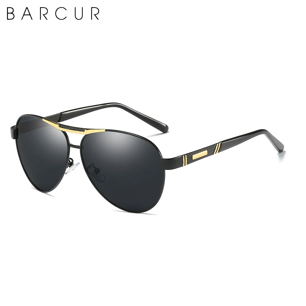 BARCUR Pilot Design Fashion Men Sunglasses Polarized Ladies Sun Glasses UV400 Protection Women Sun Glasses