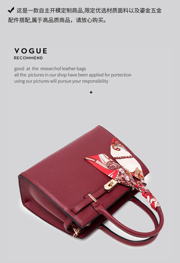 Show 2025 Handbag with Scarf Decor and Metal Clasp High Quality for Evening Parties & Banquets