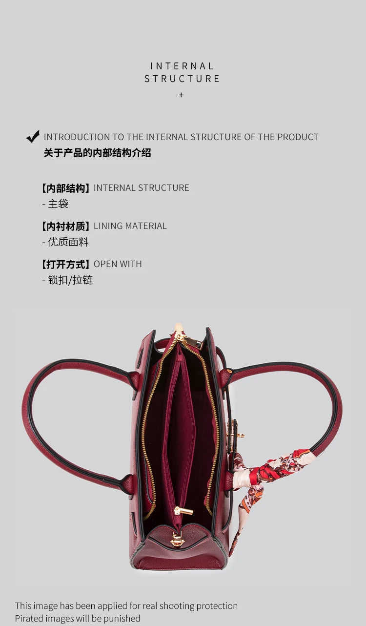 Show 2025 Handbag with Scarf Decor and Metal Clasp High Quality for Evening Parties & Banquets