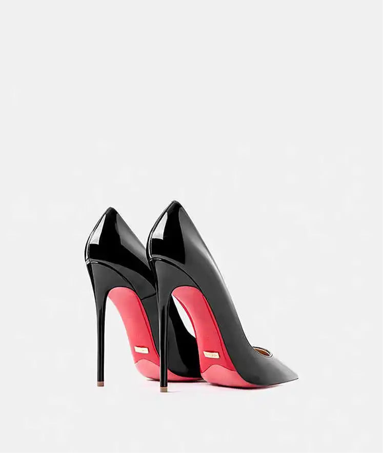 8cm (1) Women’s Patent Leather Pointed-Toe High Heels – 8cm Thin Heel